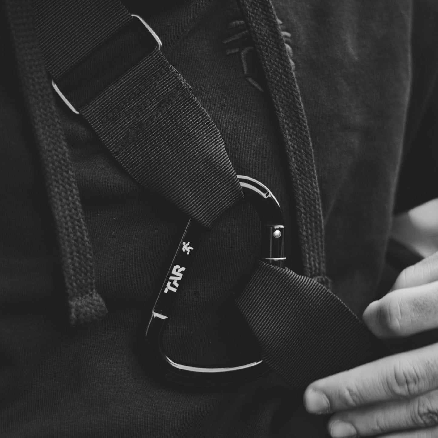 TAR branded aluminium Carabiner