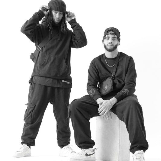 TAR Premium Black Mens Cargo Joggers