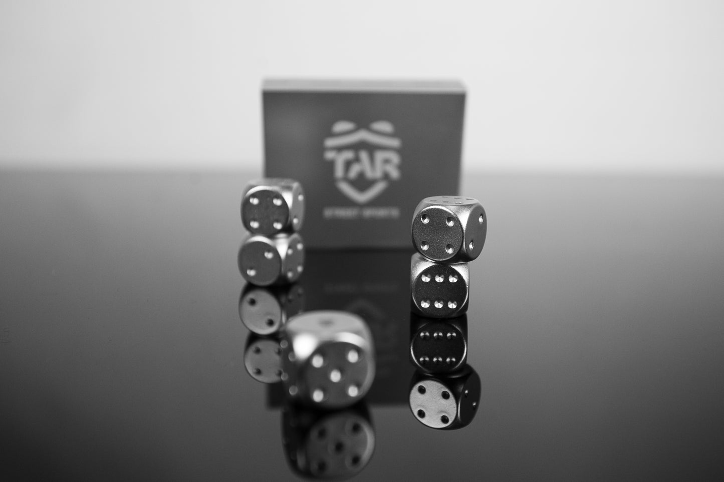 TAR Dice set with laser logo with rules included
