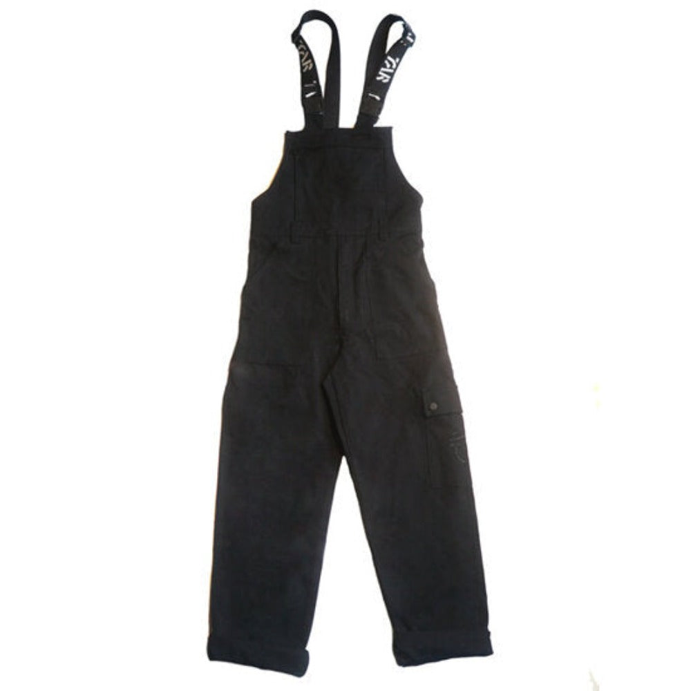 TAR Black Heavy Duty Unisex Cotton Dungarees